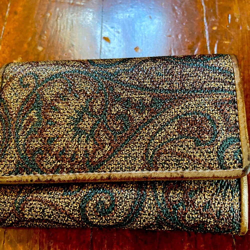 Cute Paisley Wallet—Brown, burgundy and dark green!
